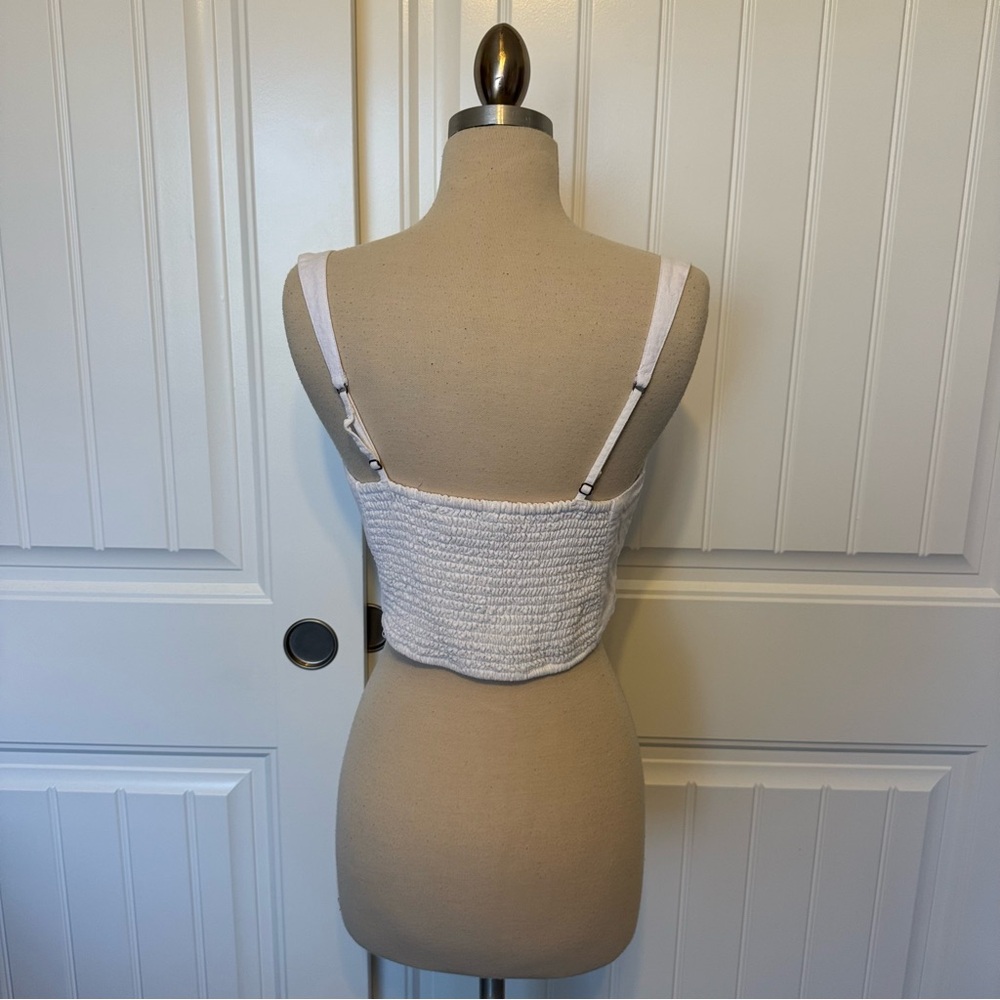 Abercrombie White Sleeveless Corset Style Top - Picture 3 of 5